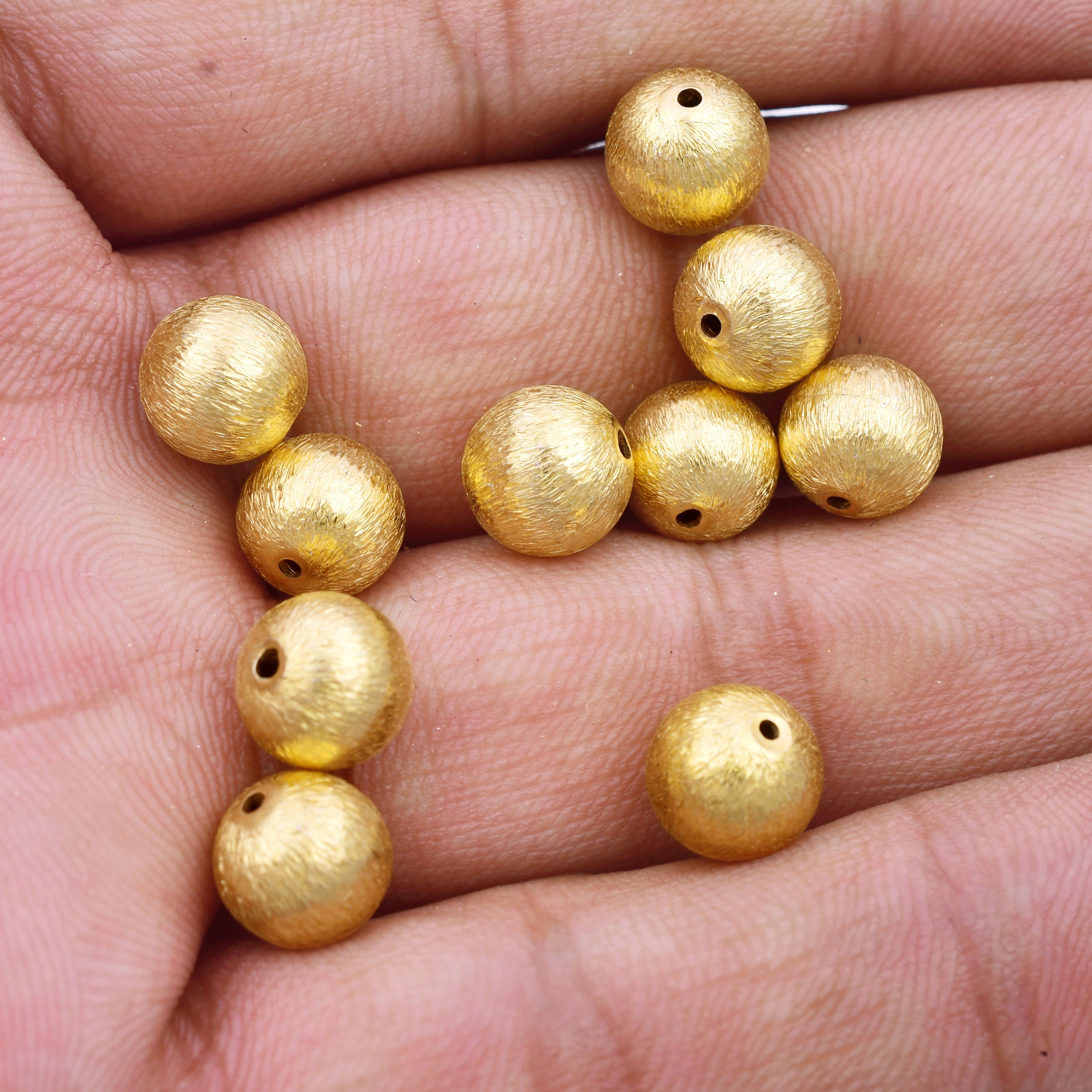 5mm Gold Plated Round Ball Spacer Beads