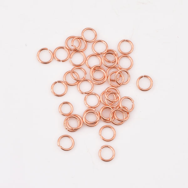 Gold Plated Twisted Wire Open Jump Rings - 8mm