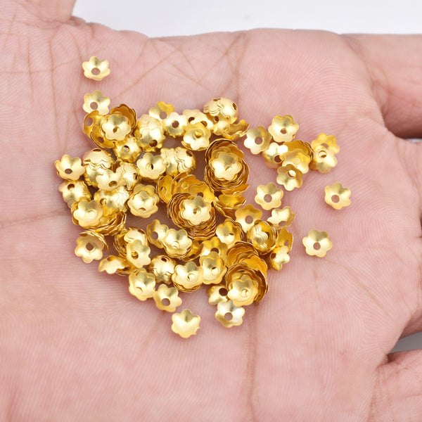 25 Antique Gold-Plated 5x10mm Square Bead Caps-CAP-AG-5X10SQ