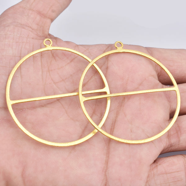 Brass Earring,circle Shape Earring,earring Pendant,charms for Earring  Making,earring Connectors,earring Parts Supply FQ0097 