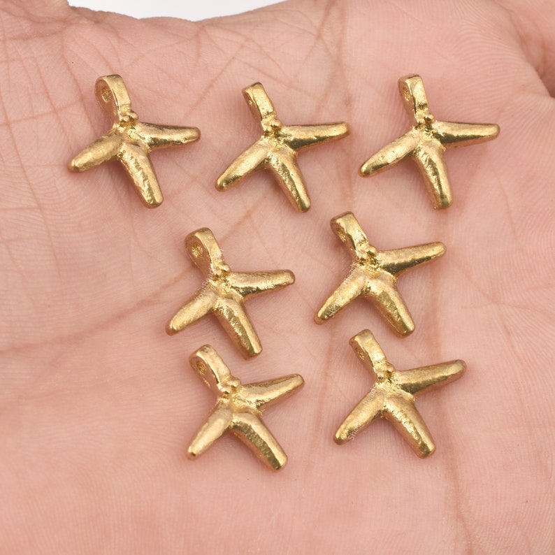 Raw Brass Tribal Geometric Boho Ethnic Charms