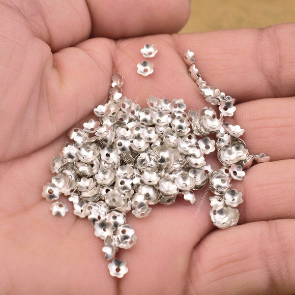 Wholesale Lots 1000pcs Metal Flower Bead Caps 6mm Findings Flower Petal End  Separator Bead Caps Bead Charms Cups for Jewelry Making