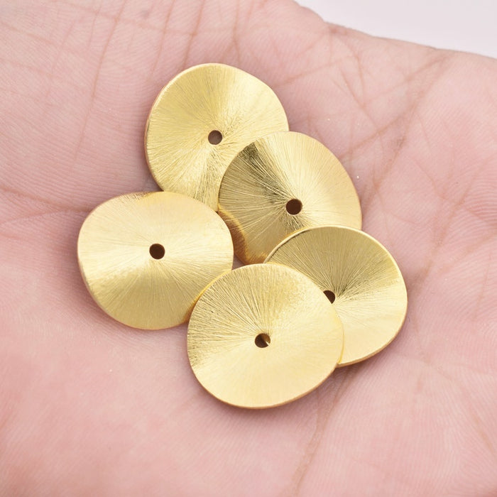 Gold Vermeil Wavy Disc Spacer offers - 6mm