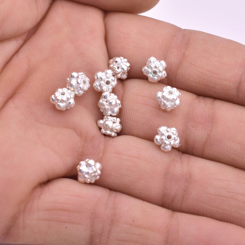 8mm Silver Plated Bali Spacer Beads