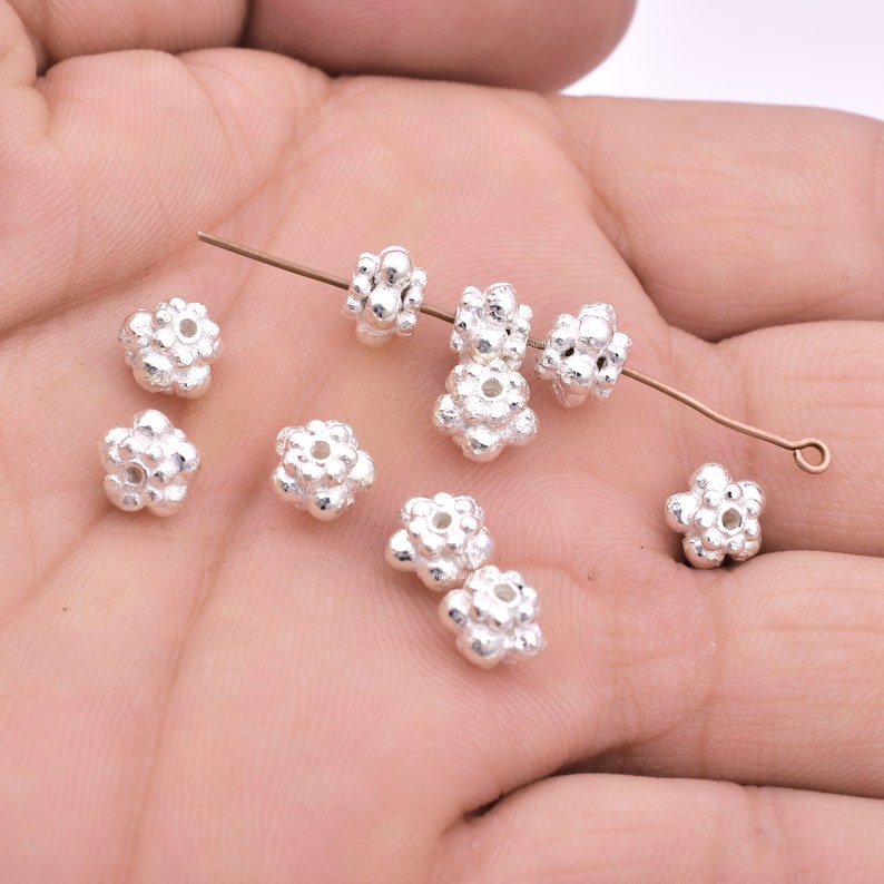 8mm Silver Plated Bali Spacer Beads