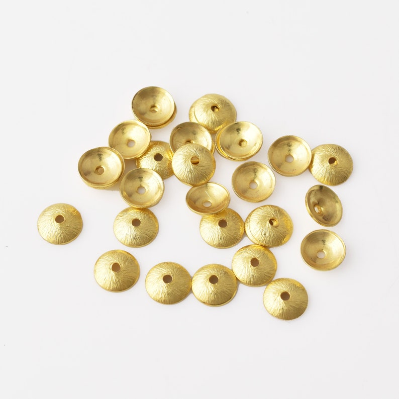 Tulip bead cap 8mm gold