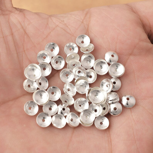 100 pcs Silver 8 Petal Filigree Flower Bead Caps 19mm A8608 – VeryCharms