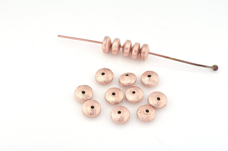 Rose Gold Saucer Beads For Jewelry Makings 