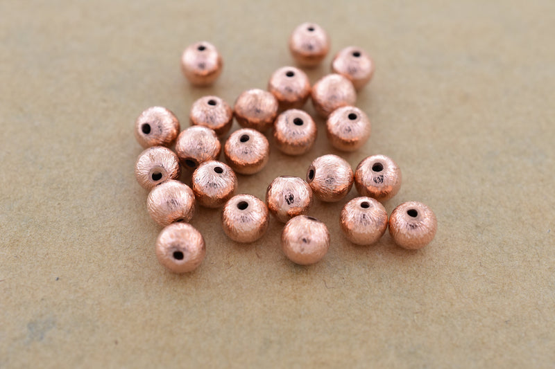 Copper Round Sphere Beads (6mm)